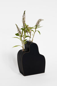 Noir Leather Vase